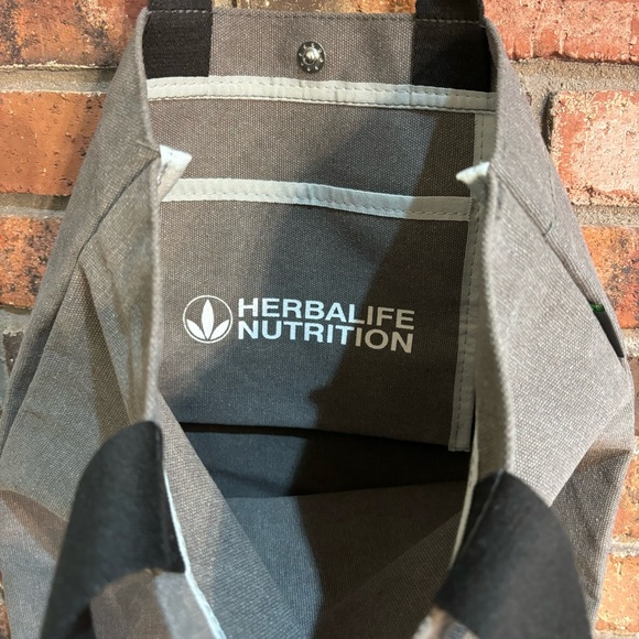 woman’s good vibes canvas tote bag brown - Picture 2 of 3